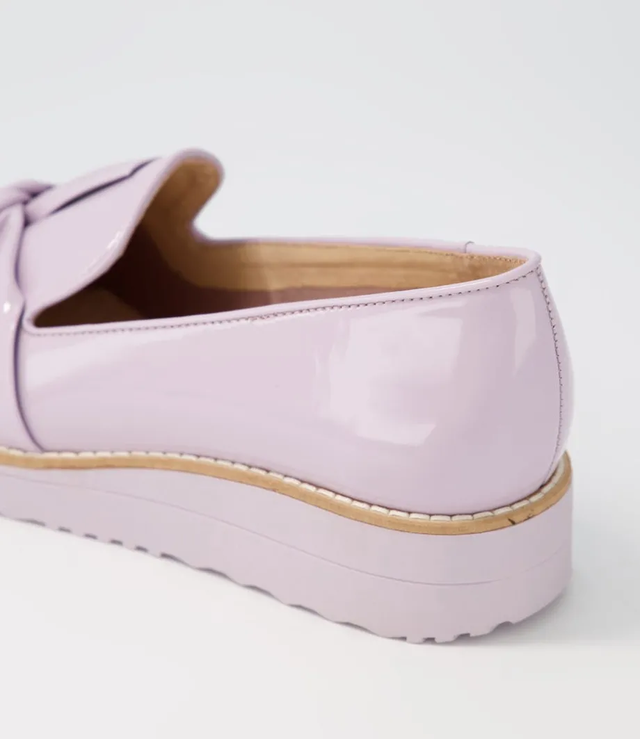 Oclem Lilac Patent Leather Loafers