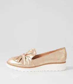 Oclem Old Gold Scratch Leather Loafers