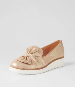 Oclem Old Gold Scratch Leather Loafers