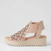 Odate Cafe Nude Leather Sandals