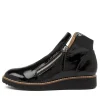 Ohmy Black Patent Leather Boots Black Sole