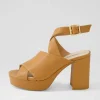 Ojulie Dark Tan Leather Sandals