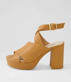 Ojulie Dark Tan Leather Sandals