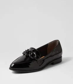 Olange Xw Black Wrinkle Patent Loafers