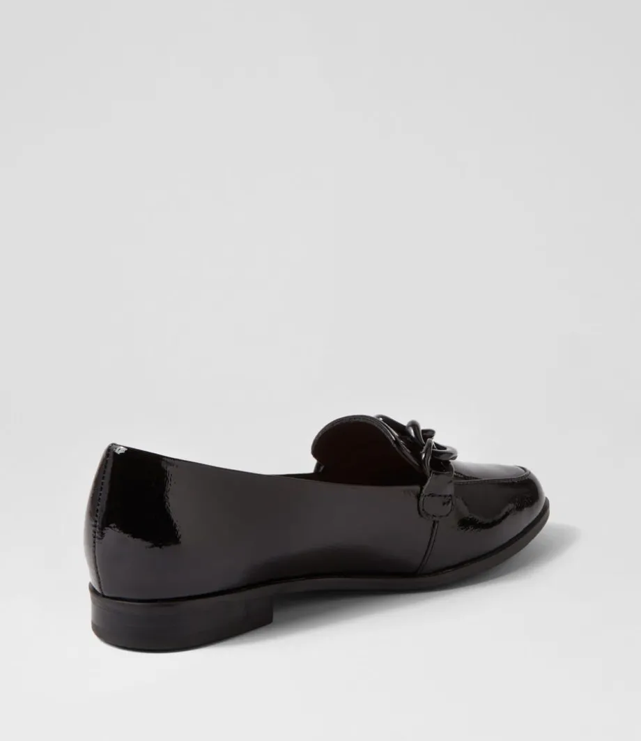 Olange Xw Black Wrinkle Patent Loafers
