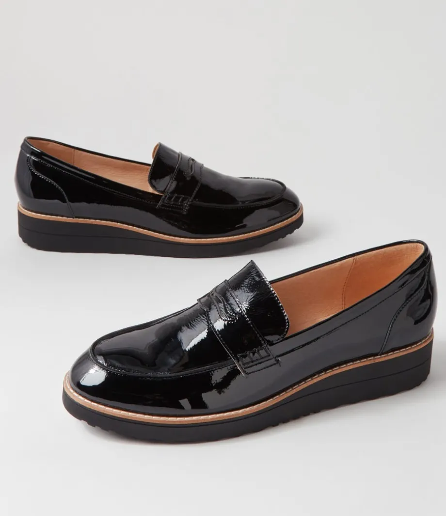 Oley Black Patent Leather Loafers