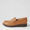 Oley Dark Tan Choc Leather Loafers