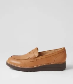 Oley Dark Tan Choc Leather Loafers