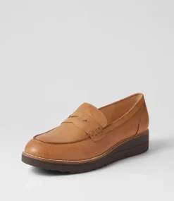 Oley Dark Tan Choc Leather Loafers