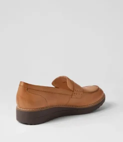 Oley Dark Tan Choc Leather Loafers