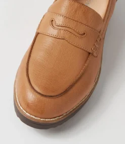 Oley Dark Tan Choc Leather Loafers