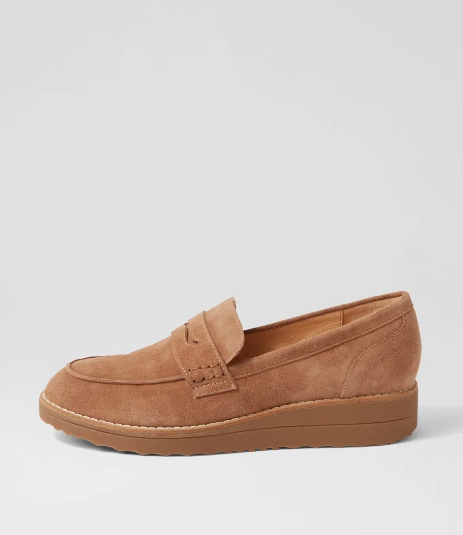 Oley Light Choc Suede Loafers