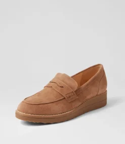 Oley Light Choc Suede Loafers