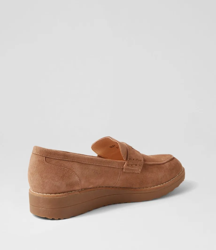 Oley Light Choc Suede Loafers