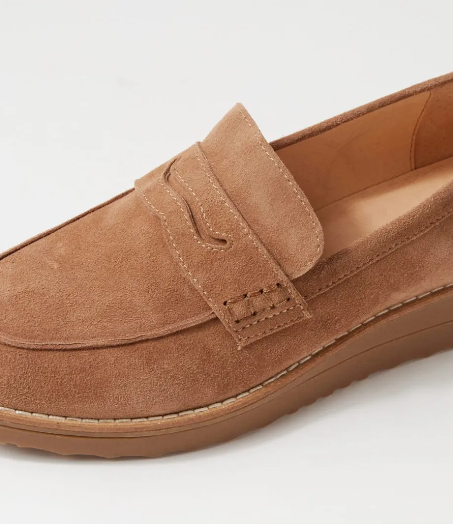 Oley Light Choc Suede Loafers