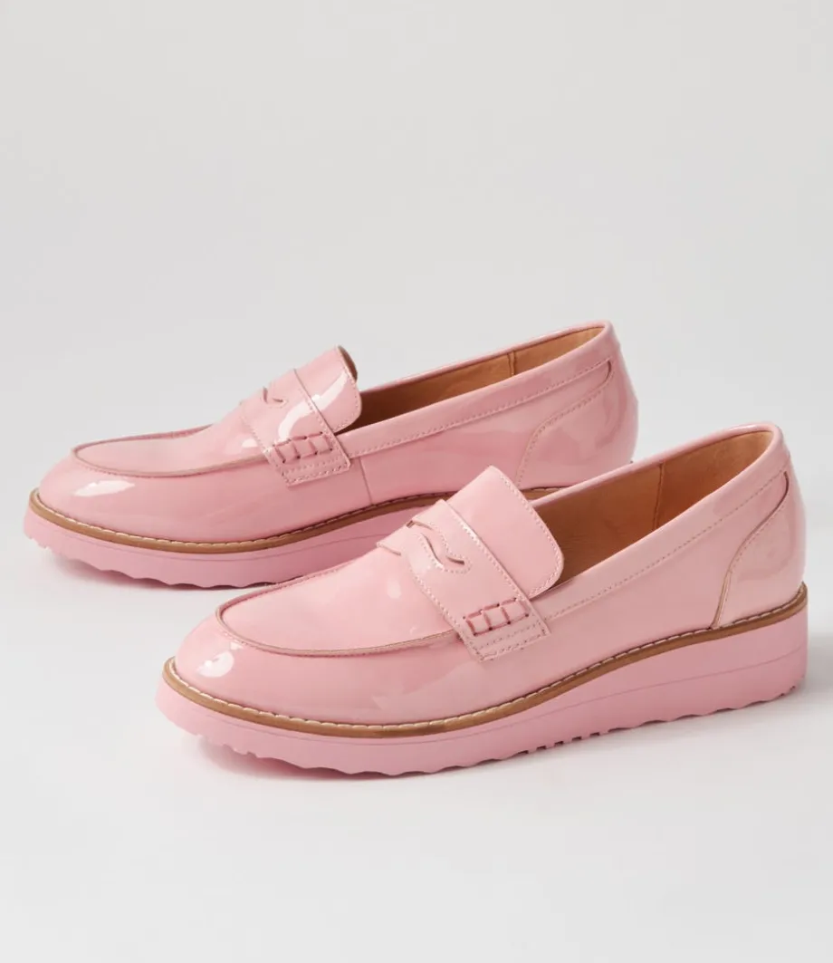 Oley Pink Patent Leather Loafers