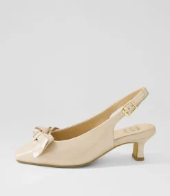 Ondo Xw Nude Shimmer Leather Heels