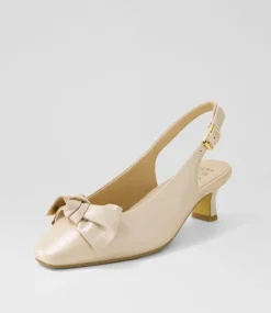 Ondo Xw Nude Shimmer Leather Heels