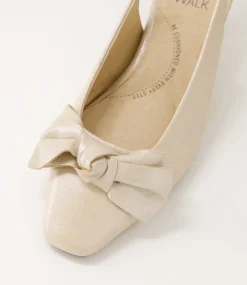 Ondo Xw Nude Shimmer Leather Heels