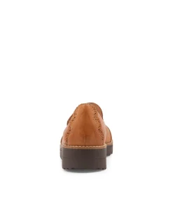 Orchidy Dark Tan Leather Loafers Cs