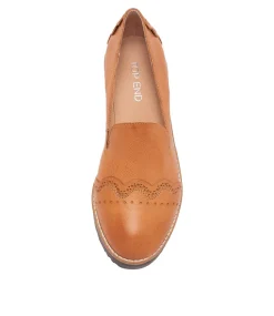 Orchidy Dark Tan Leather Loafers Cs