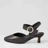 Orella Xw Black Shimmer Leather Heels