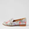 Oreta Xw Black Floral Leather Loafers