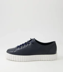 Ormey Navy White Leather Sneakers