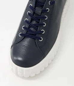Ormey Navy White Leather Sneakers