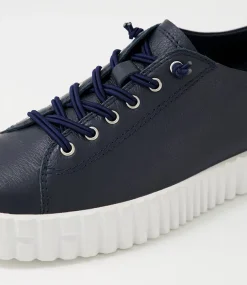Ormey Navy White Leather Sneakers
