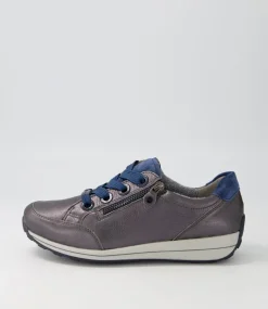 Osaka 87 Anthrazit Indigo Leather Suede Sneakers