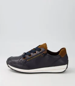 Osaka 87 Blau Nuss Leather Suede Sneakers