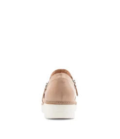 Otilia Cafe Leather Flat Shoes Ws