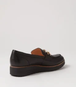 Ozama Black Leather Loafers