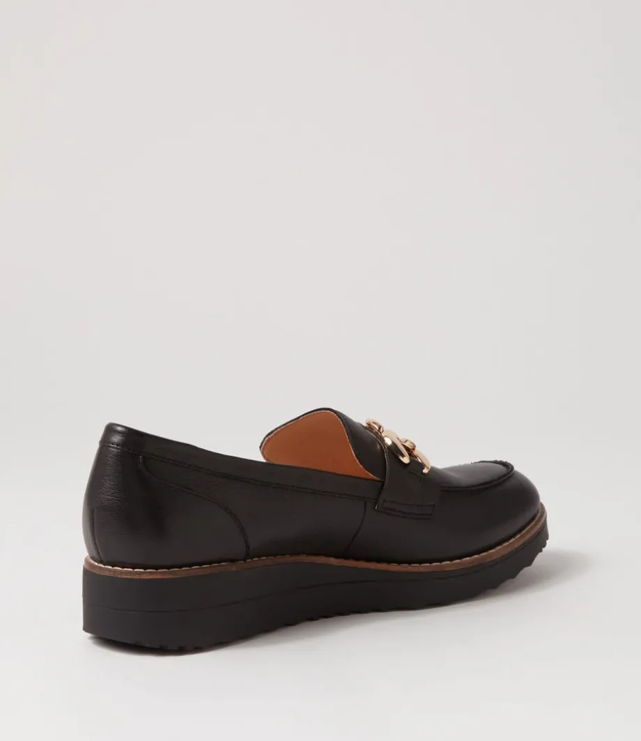 Ozama Black Leather Loafers