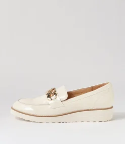 Ozama Ivory Patent Leather Loafers