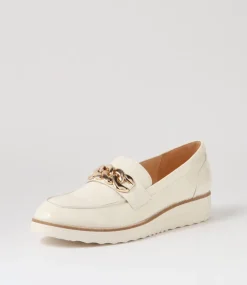 Ozama Ivory Patent Leather Loafers