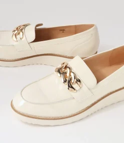 Ozama Ivory Patent Leather Loafers