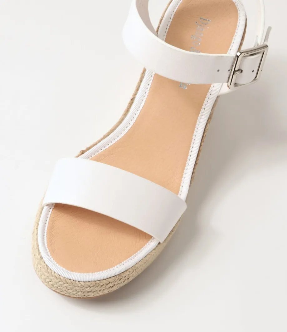 Pakko White Natural Multi Leather Espadrilles