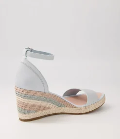 Palyssa Pale Blue Multi Leather Espadrilles
