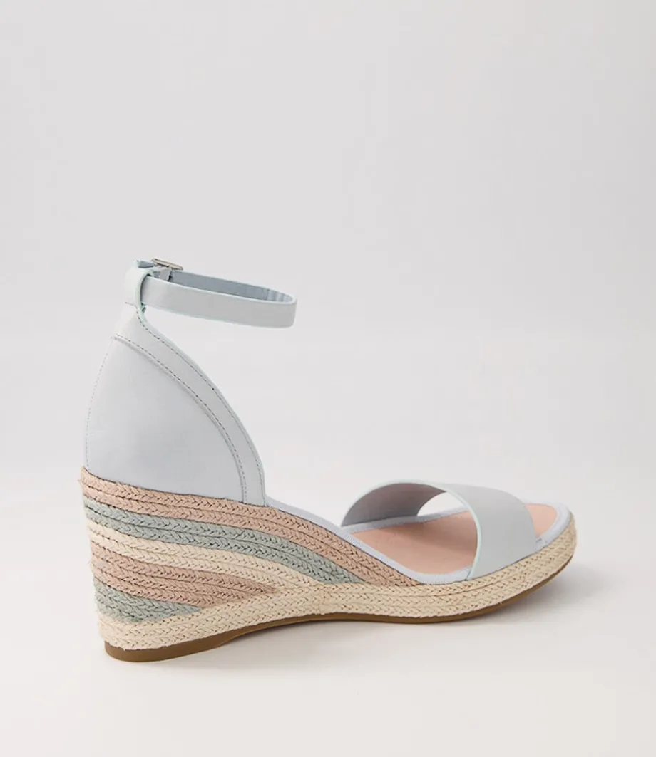 Palyssa Pale Blue Multi Leather Espadrilles