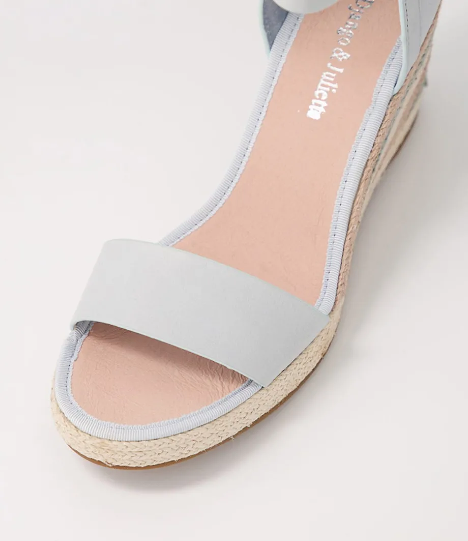 Palyssa Pale Blue Multi Leather Espadrilles