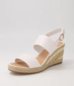 Pama White Gold Multi Leather Espadrilles