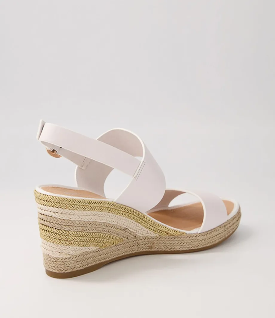 Pama White Gold Multi Leather Espadrilles