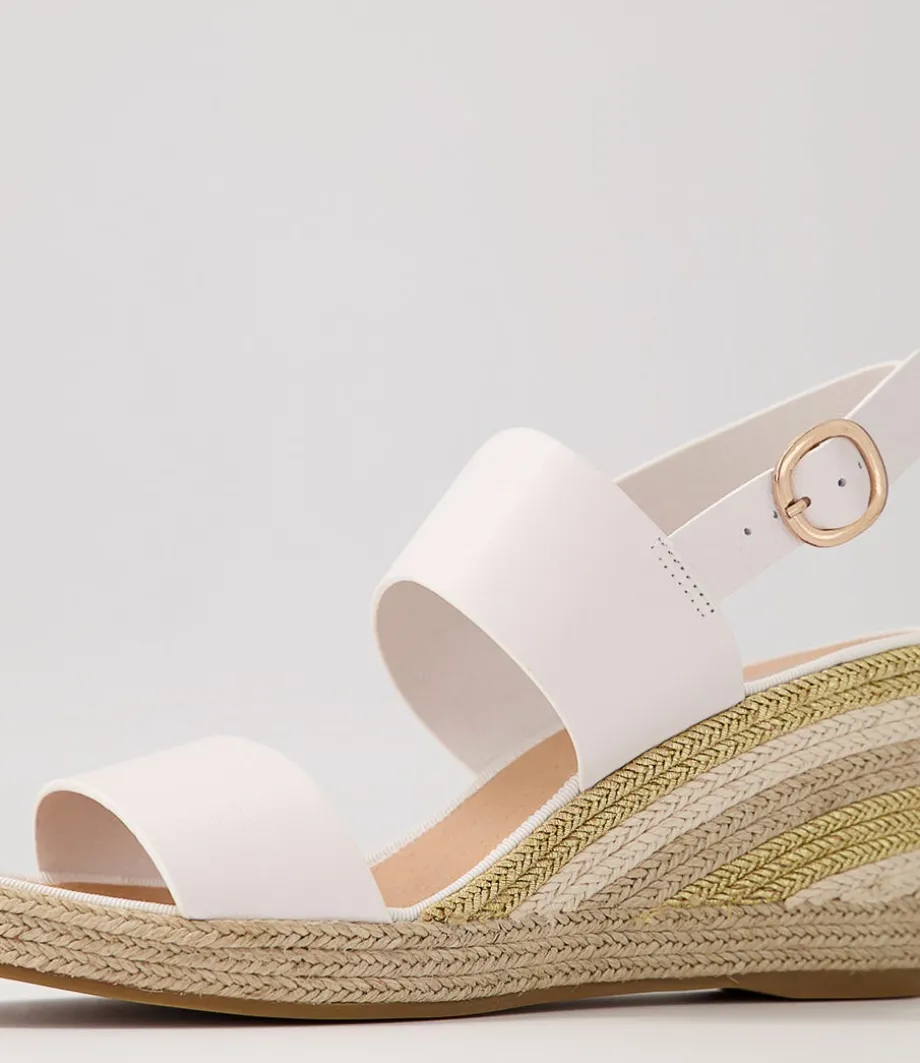 Pama White Gold Multi Leather Espadrilles