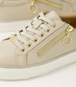Pamela Xf Almond Leather Sneakers