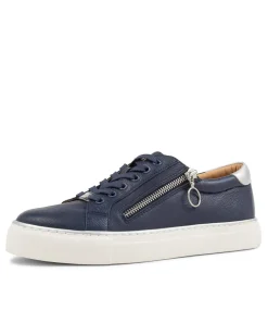 Pamela Xf Navy Silver Leather Sneakers