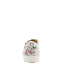 Pamela Xf White Fields Leather Sneakers