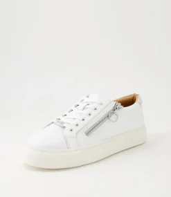 Pamela Xf White Silver Leather Sneakers