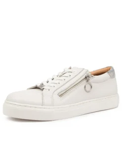 Pamela Xf White Silver Leather Sneakers